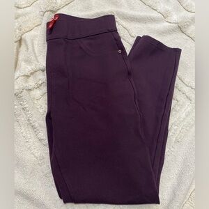 Spanx Berry Color Back Pocket Leggins Pants Sz M